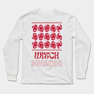 Witch in Different Languages Long Sleeve T-Shirt